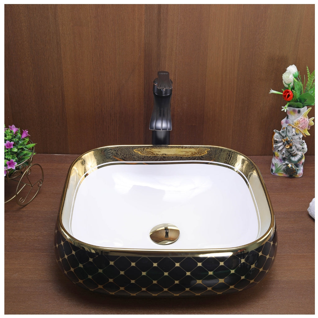 Toyo 361 Black & Gold Wash Basin