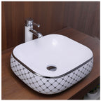Toyo 363 White & Silver Wash Basin