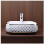 Toyo 363 White & Silver Wash Basin