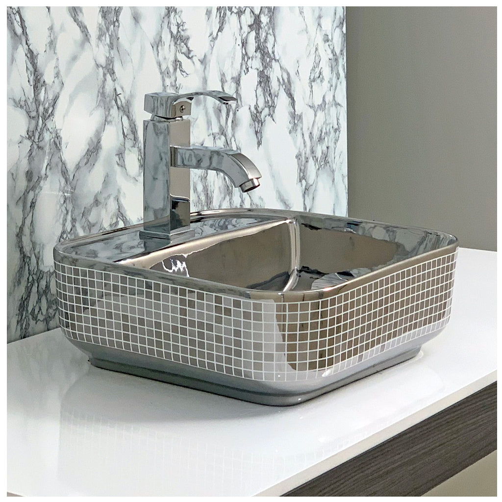 Toyo 372 Silver Wash Basin