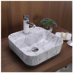 Toyo 374 White Marble Matt Wash Basin