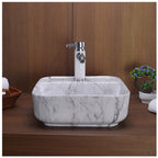 Toyo 374 White Marble Matt Wash Basin
