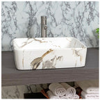 Toyo 393 White Marble Matt Wash Basin
