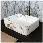 Toyo 393 White Marble Matt Wash Basin