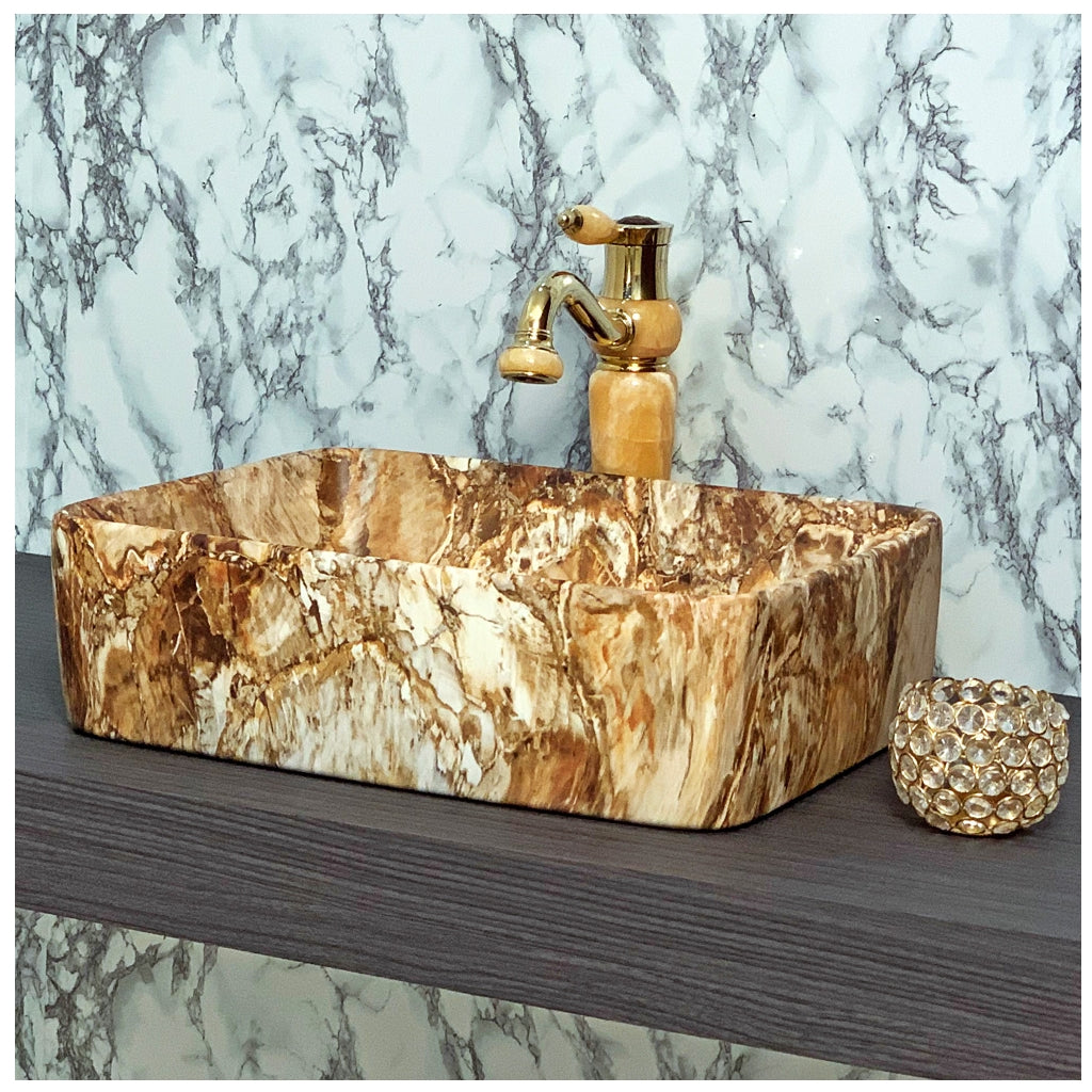Toyo 397 Brown Marble Matt Wash Basin