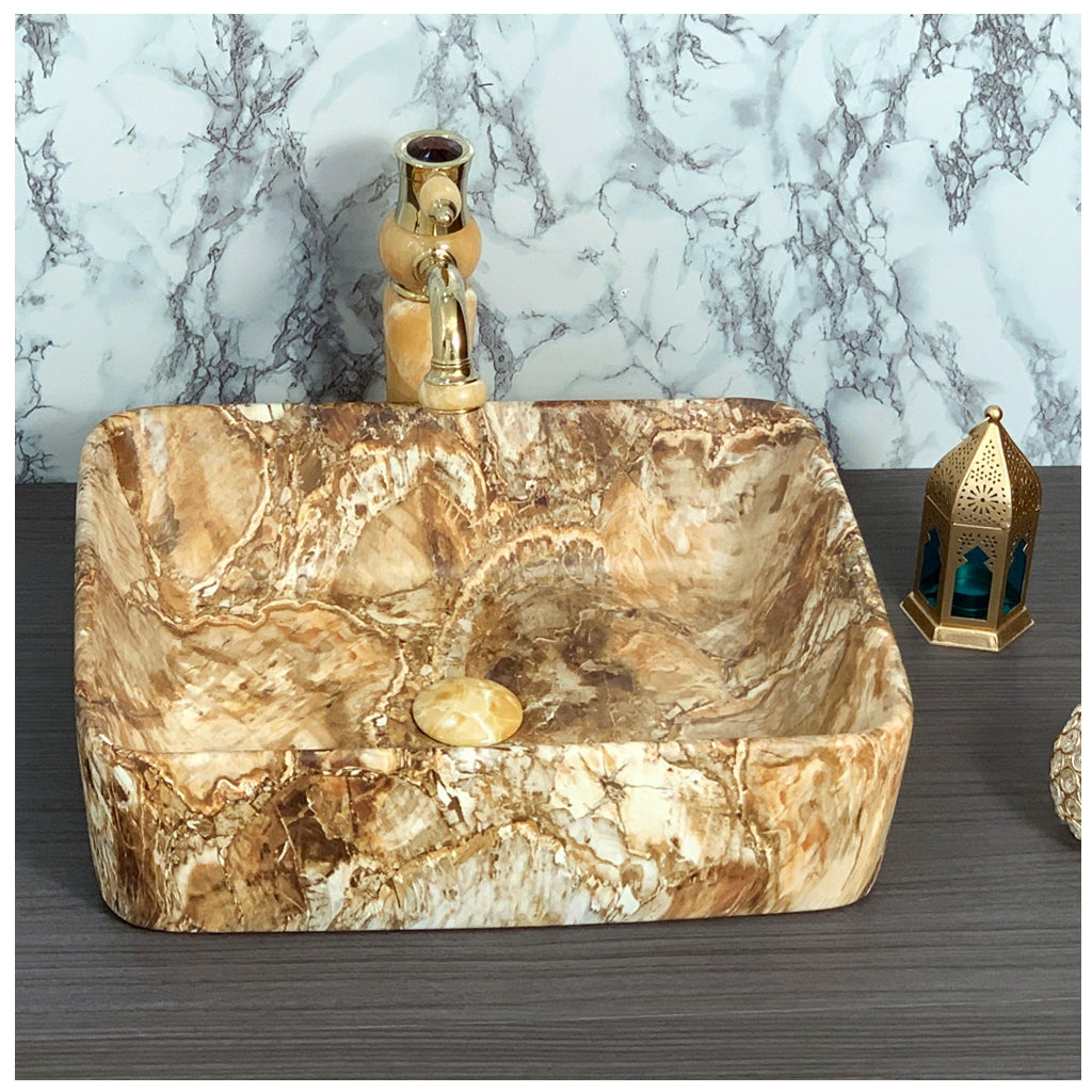 Toyo 397 Brown Marble Matt Wash Basin