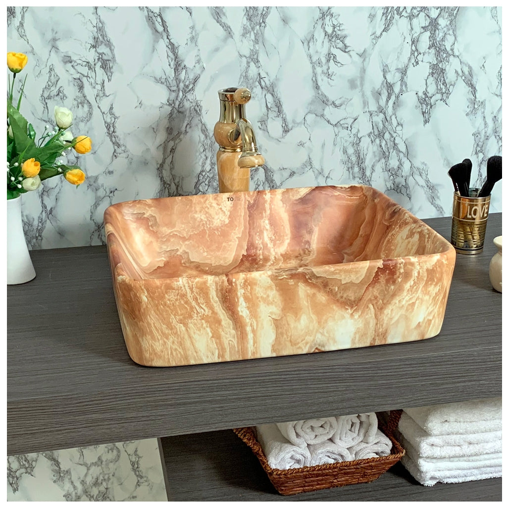 Toyo 398 Pink Marble Matt Wash Basin