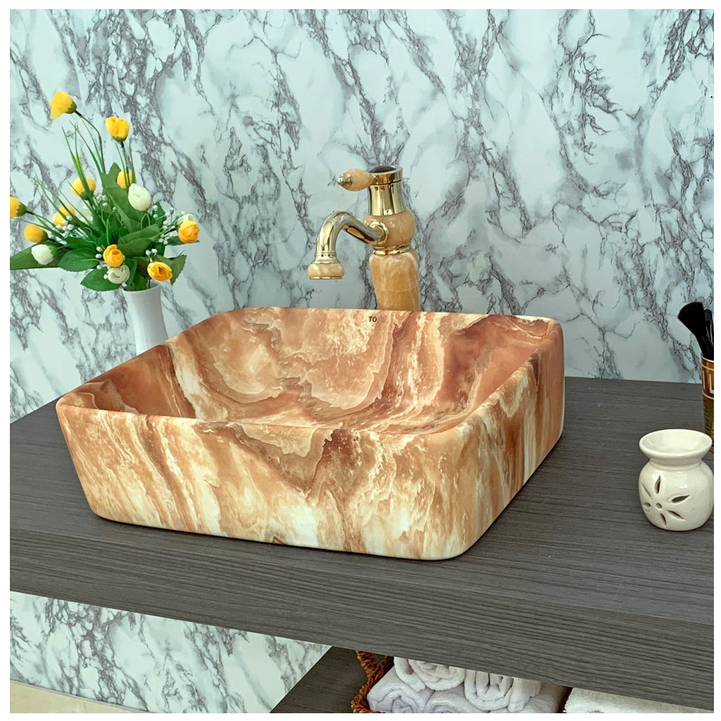 Toyo 398 Pink Marble Matt Wash Basin