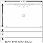 Toyo 411 White & Golden Wash Basin