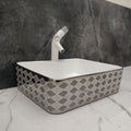 Toyo 412 White & Silver Wash Basin