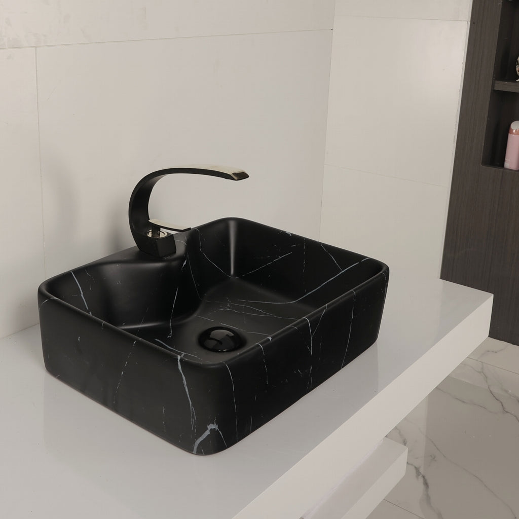 Toyo 424 Black Marble Matt Wash Basin