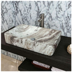 Toyo 441 White Marble Glossy Wash Basin